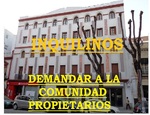 INQUILINOS, DEMANDAR A LA COMUNIDAD DE PROPIETARIOS