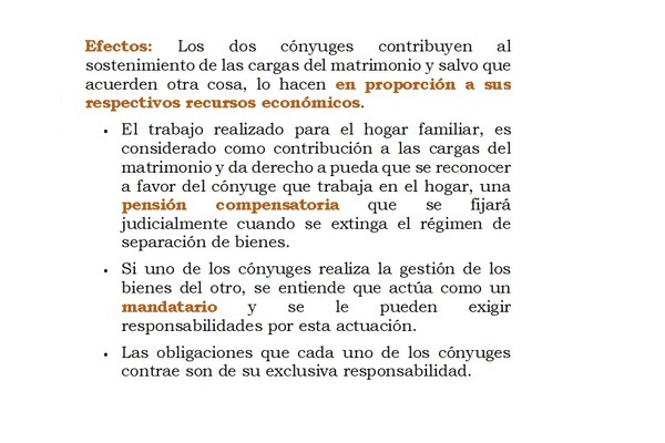 LA SEPARACIÓN DE BIENES