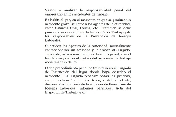 RESPONSABILIDAD PENAL DEL EMPRESARIO EN LOS ACCIDENTES LABORALES