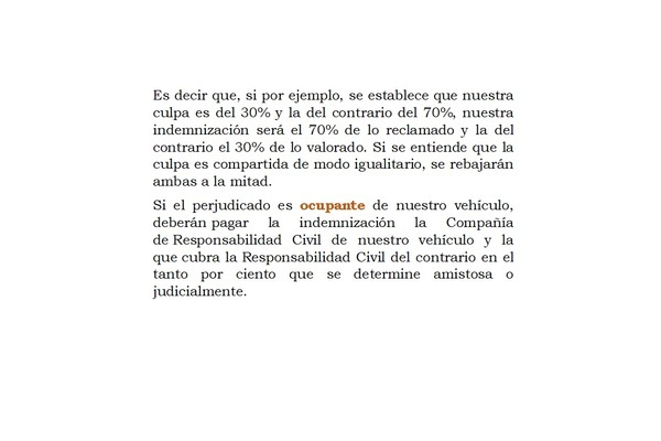 LA CONCURRENCIA DE CULPA EN LOS ACCIDENTES DE  TRÁFICO