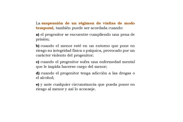 DIVORCIO Y RESTRCCIÓN DEL RÉGIMEN DE VISITAS.