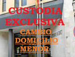 LA CUSTODIA EXCLUSIVA Y EL  CAMBIO DE DOMICILIO DEL MENOR.