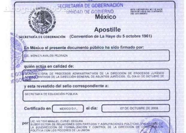 Apostilla de la Haya