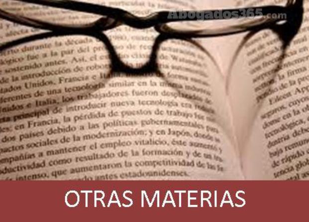 Otras materias, consúltenos.