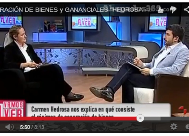 Intervención como experta en un programa de televisión